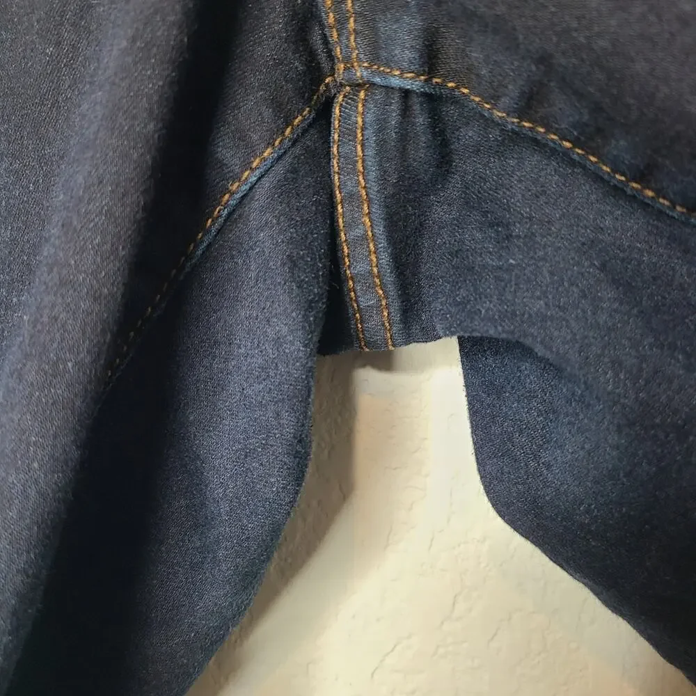 Lane Bryant Dark Wash Blue Denim Bermudas Raw Hem Cutoff Straight Fit Jeans 18 - Picture 7 of 12